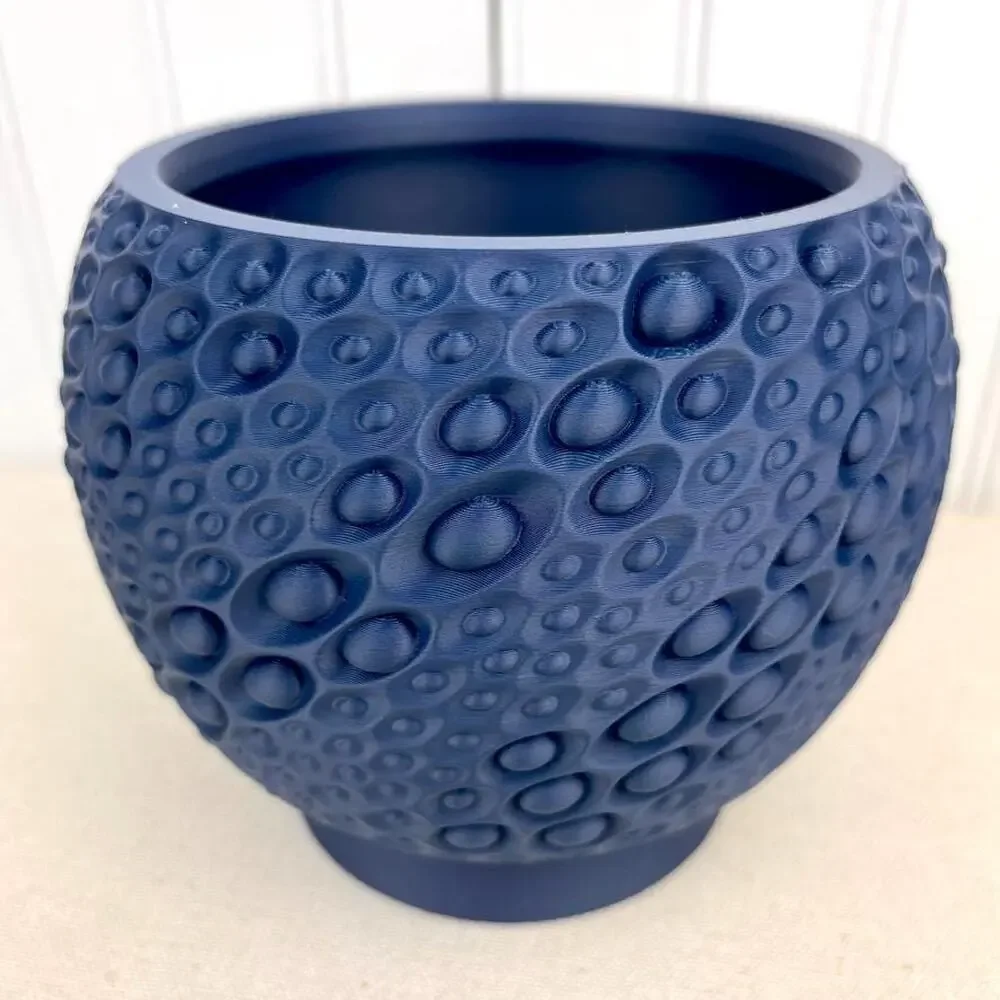 Pearl Planter Pot: Indoor Flower Pot, Tabletop Planter, Moon Crater Inspired